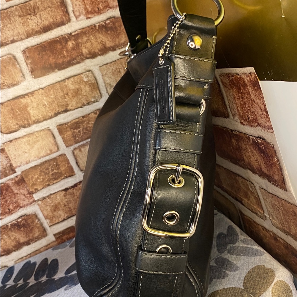 Coach Carly Hobo  Leather Shoulder Bag Euc 12669 - Picture 4 of 11